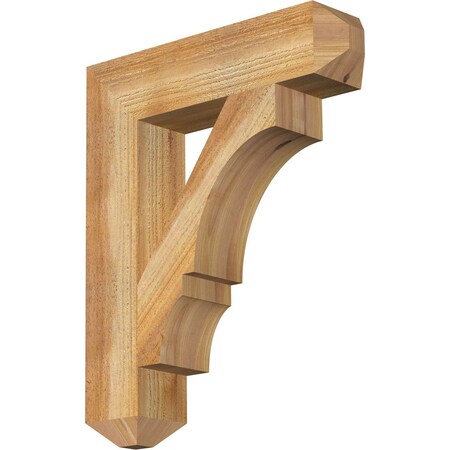 Balboa Craftsman Rough Sawn Bracket, Western Red Cedar, 4"W x 18"D x 22"H